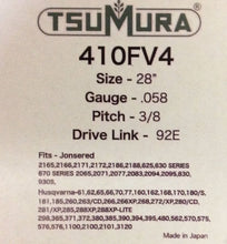 T410FK4 TSUMURA 28" (LIGHT WEIGHT) Guide Bar: Pro Replaceable Tip: 3/8 x .058 x 92D.L.