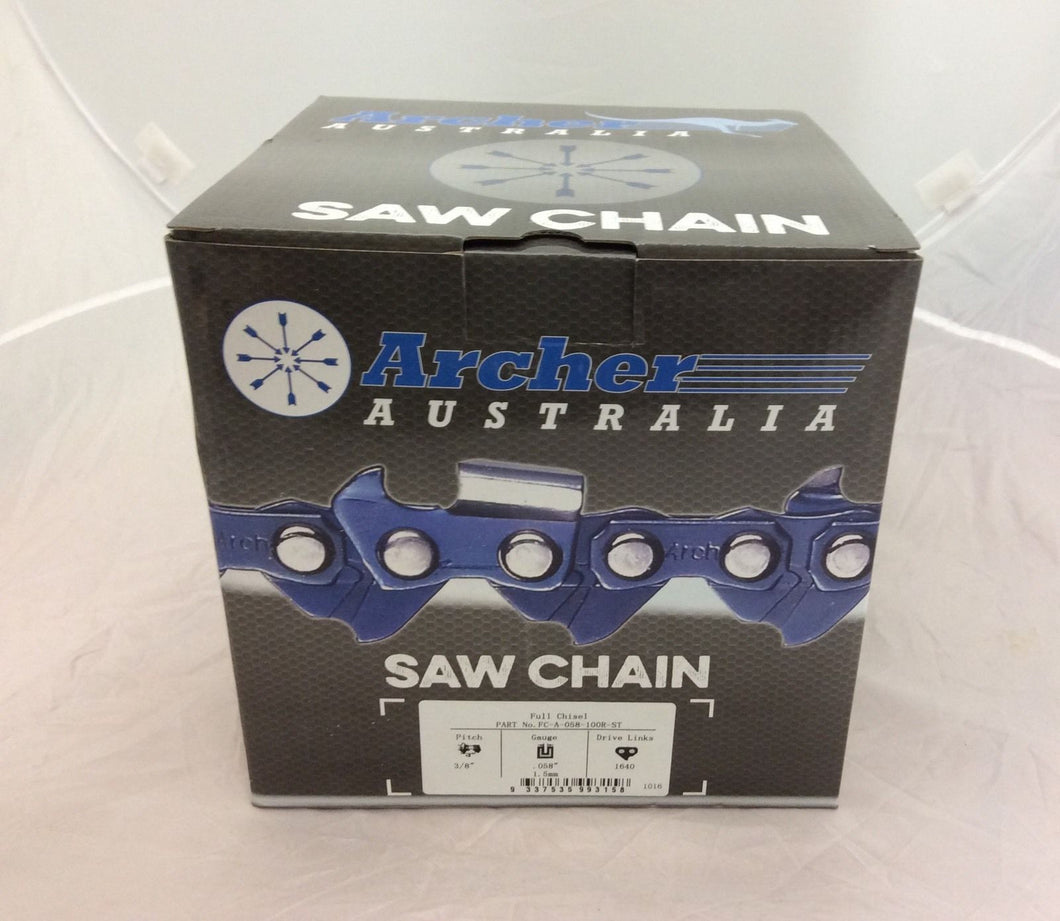 FC-A-058-ST-100R ARCHER / 100ft Roll 3/8 .058 Full Chisel SKIP TOOTH Chain replaces 73JGX100U A2LM-SK-100U
