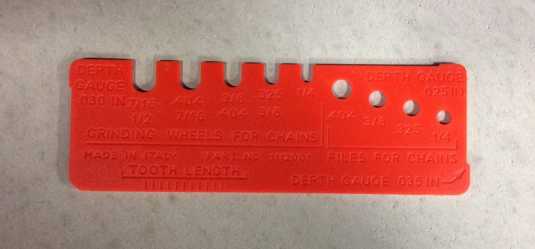 TM1112001 Wheel Template Gauge Profile Contour Tool: For Tecomec & Oregon Chainsaw Grinders