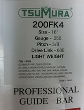 T200FK4 16" TSUMURA (LIGHT WEIGHT)  Guide Bar: Pro Replaceable Tip 3/8 x .050 x 60D.L.