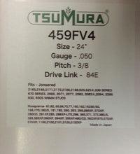 T459FK4 TSUMURA 24" (LIGHT WEIGHT) Guide Bar: Pro Replaceable Tip: 3/8 x .050 x 84D.L.