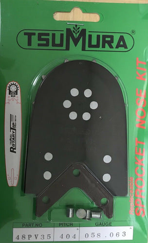 T48PV35 TSUMURA PRO TIP SPROCKET NOSE ASSEMBLY - FITS FV & FK  TYPE BARS   versions .404 x .058 & .063