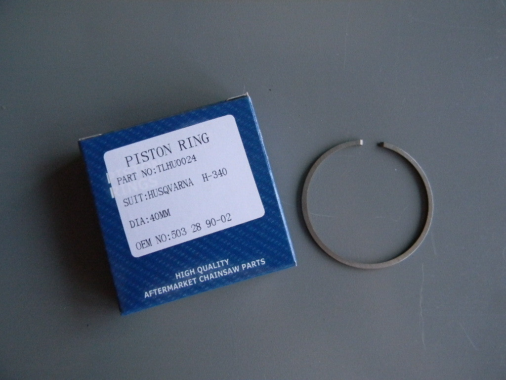 TLHU0024 PISTON RING = 40MM: JONS / HUSKY / STIHL  40mmx 1.5=1:  HUSQVARNA 40, 141, 240, 245R, 340: STIHL 019, MS190  OEM = 537-400001, 503-289003, 544-116201,1132-034-3000