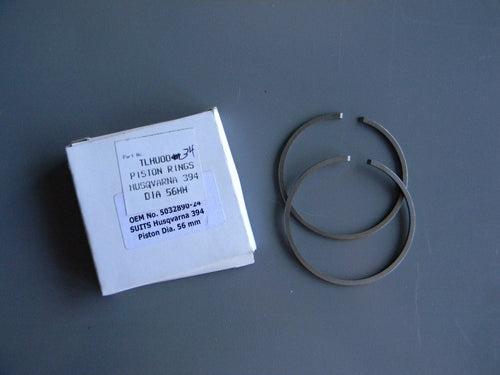 TLHU0034 PISTON RING SET =56MM: JONSERED 2094, 2095 / HUSQVARNA 394, 1100, 2101  OEM = 503-289024, 501-612702