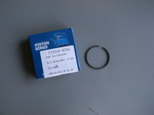 TLHU0095 PISTON RING =38MM: JONS / HUSQ / EFCO / STIHL Jonsered models 2135, GR36, GR2036 : Husqvarna 235, 335  OEM = 503-289034, 530-029805, 530-029605, 33-00015