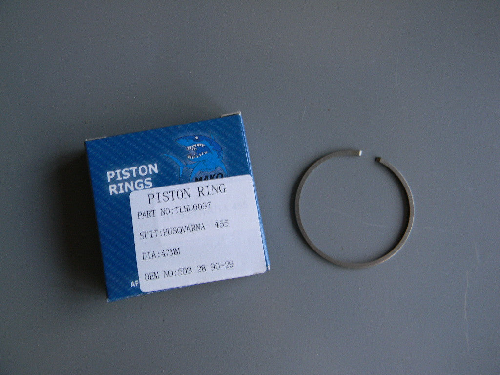 TLHU0097 PISTON RING SET = 47MM: HUSQVARNA 455 / JONSERED CS2255  Oem = 503-289050