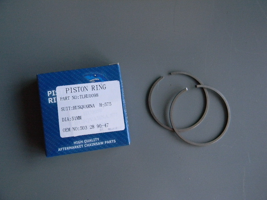 TLHU0098 PISTON RING SET = 51MM: HUSQVARNA 575 =51mmx1.5  OEM = 503-289047