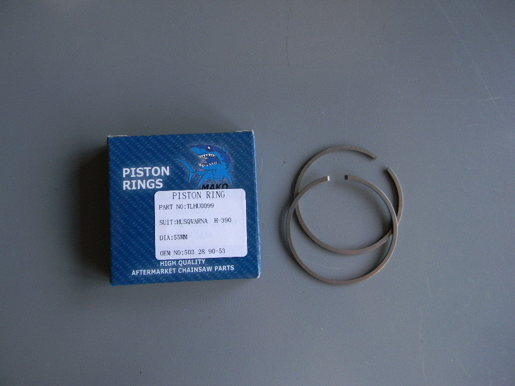 TLHU0099 PISTON RING SET = 55MM: JONSERED  CS2188 : HUSQVARNA 390  OEM = 503-289053