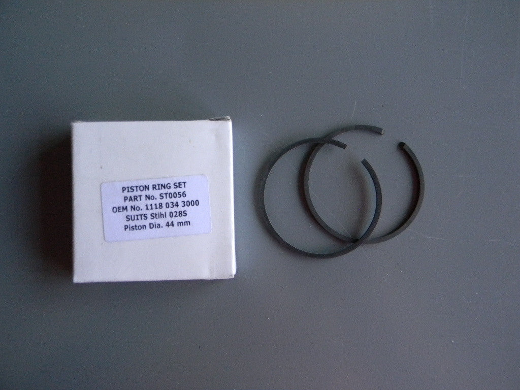 TLST0056  PISTON RING SET = 44MM : STIHL 028AV, 031, 041 / EFCO-OLY. 250, 251, 252, 350, 946, 8540, 8750  OEM = 1118-034-3000, 1110-034-3000, 50-00015