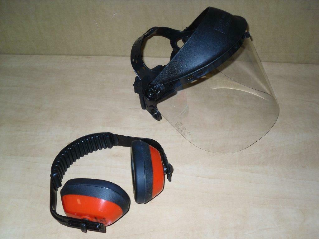 TM5120916 Tecomec Brushcutter Protective SAFETY COMBO SYSTEM Ear Muffs Clear Face Shield