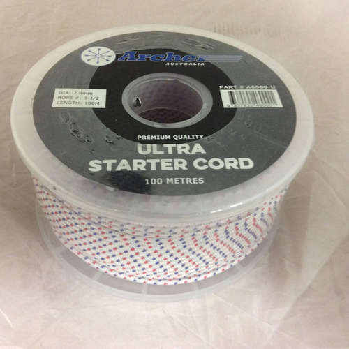 A6000-U ARCHER STARTER ROPE #3.5 Starter Rope 100 meters #3-1/2 diameter 2.8mm ULTRA PREMIUM CORD 100 meters 328 Feet!