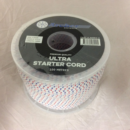 A6002-U ARCHER STARTER ROPE #5 Starter Rope 100 meters #4-1/2 diameter 3.5mm ULTRA PREMIUM CORD 100 meters 328 Feet!