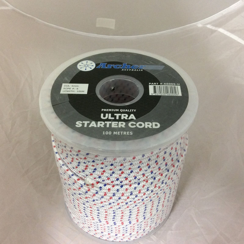 A6005-U ARCHER STARTER ROPE #6 Starter Rope 100 meters #6 diameter  5mm 5.0 ULTRA PREMIUM CORD 100 met